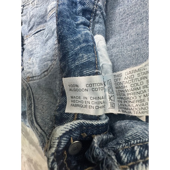 Vintage Unionbay WomensDenim Overalls Medium BlueWash Distressed Carpenter Style - Picture 9 of 13